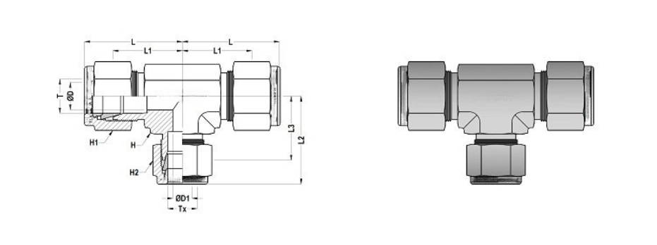Pipe Gauge 90° Syphon Main View